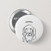 Paw-positief Serious Golden Retriever Ronde Button 5,7 Cm (Voorkant /achterkant)