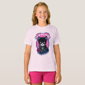 Paw Power Punk Cat T-shirt (Voorkant volledig)