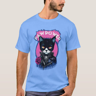 Paw Power Punk Cat T-shirt
