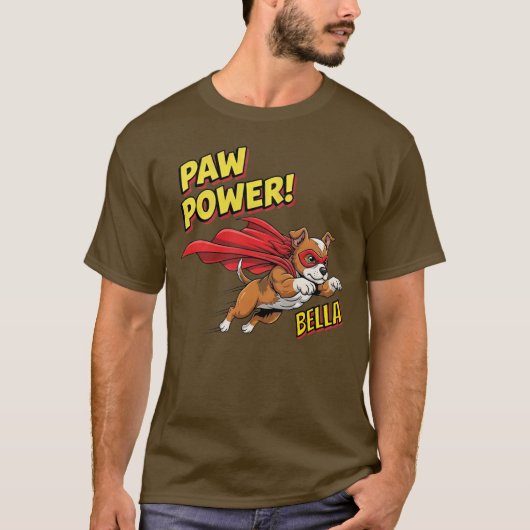 Paw Power Super Dog T-shirt (Voorkant)