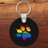 Paw Pride Flag LGBT Sleutelhanger (Voorkant)