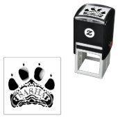 Paw Print 3-5 Letter Zelfinktende Stempel (In situ)
