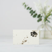 Paw Print aangepaste sjabloon voor visitekaartjes (Staand voorkant)