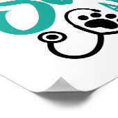 Paw Print and Stethoscope Heart Graphic (Hoek)