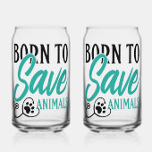 Paw Print and Stethoscope Heart Graphic Blikvorm Glas (Voorkant)