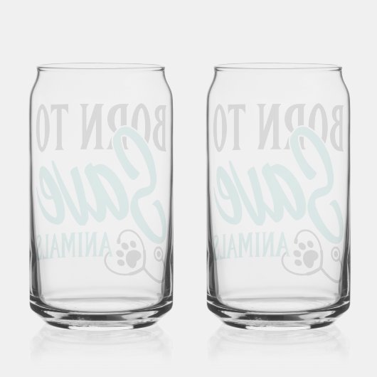 Paw Print and Stethoscope Heart Graphic Blikvorm Glas (Achterkant)