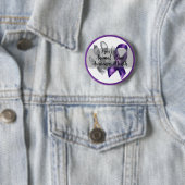 Paw Print April Animal Abuse Awareness Month Ronde Button 5,7 Cm (In situ)