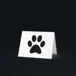PAW PRINT BEDANKKAART<br><div class="desc">cool,  schattig,  komiek,  wetenschap,   sport,  koppel,  liefde,  grappig,  retro</div>