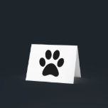 PAW PRINT BEDANKKAART<br><div class="desc">Cool, cute, comic, science, vintage sports, koppel, love, funny, retro</div>