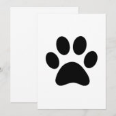 PAW PRINT BEDANKKAART (Voorkant / Achterkant)