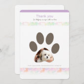 Paw Print bedankt voor de carte fotokaart (Voorkant / Achterkant)