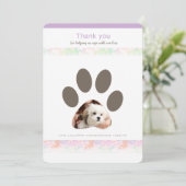 Paw Print bedankt voor de carte fotokaart (Staand voorkant)