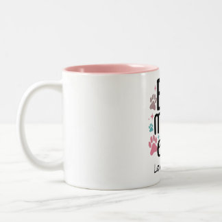 Paw print Beste moeder ooit Two-Tone Coffee Mok