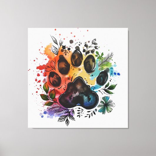 Paw Print Boho Waterverf (Voorkant)