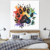 Paw Print Boho Waterverf (Insitu (Slaapkamer))