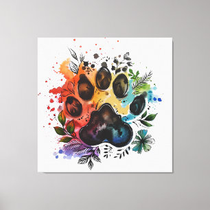 Paw Print Boho Waterverf