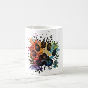 Paw Print Boho Waterverf Koffiemok