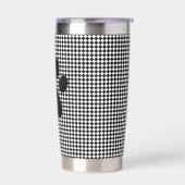 Paw Print Checkerboard School INITIALEN Team Kleur Geïsoleerde Drinkbeker (Links)