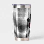 Paw Print Checkerboard School INITIALEN Team Kleur Geïsoleerde Drinkbeker (Rechts)