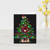 Paw Print Christmas Tree Dog Or Cat For Men Women  Kaart (Gele Bloem)