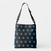Paw Print Crossbody Bag (Zwart & Blauw) Tas (Achterkant)