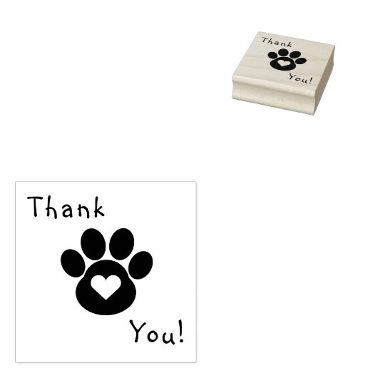 Paw Print Dank u stempel (Gestempeld)