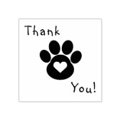 Paw Print Dank u stempel (Afrduk)