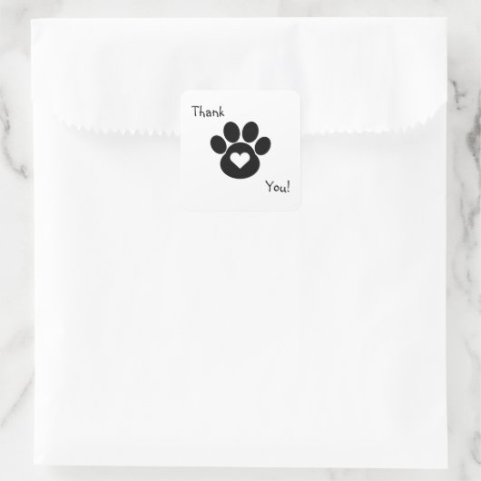 Paw Print Dank u Sticker (Tas)