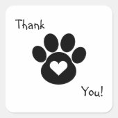 Paw Print Dank u Sticker (Voorkant)