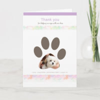 Paw Print dank u voor het verzorgen van huisdier v