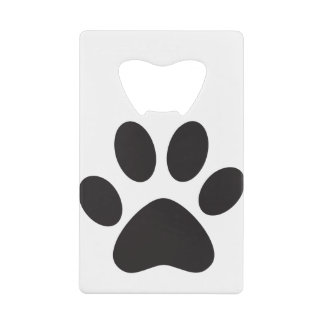 Paw Print Dog Cat Animal Pet Foot Puppy Creditkaart Flessenopener