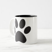 Paw Print Dog Cat Animal Pet Foot Puppy Tweekleurige Koffiemok (Voorkant links)