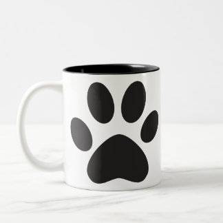 Paw Print Dog Cat Animal Pet Foot Puppy Tweekleurige Koffiemok