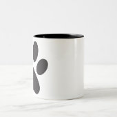 Paw Print Dog Cat Animal Pet Foot Puppy Tweekleurige Koffiemok (Center)
