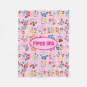 Paw Print Dog Fleece Blanket (Voorkant)