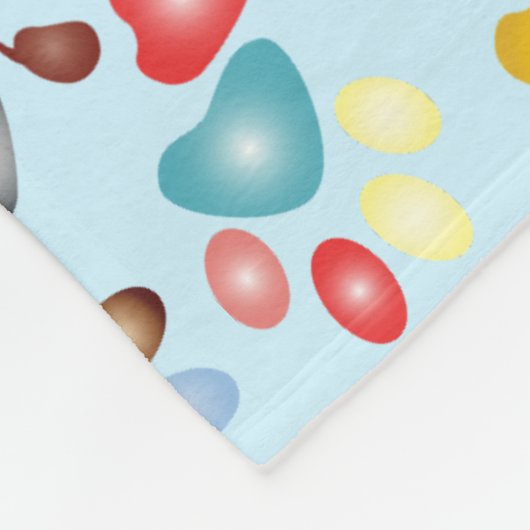 Paw Print Dog Fleece Blanket (Hoek)