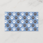 Paw Print Dog Groomer Visitekaartje (Achterkant)
