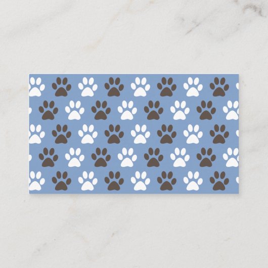 Paw Print Dog Groomer Visitekaartje (Achterkant)
