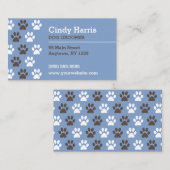 Paw Print Dog Groomer Visitekaartje (Voorkant / Achterkant)