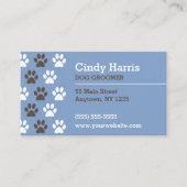 Paw Print Dog Groomer Visitekaartje (Voorkant)