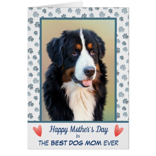 Paw Print Dog Mom Photo Template Mother's Day (Voorkant)