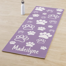 Paw Print Doga-Handgeschreven Monogram-Prana Paars
