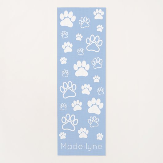 Paw Print Doga-Modern-Calming Blue Yoga Mat (Voorkant)