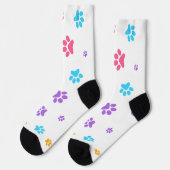 Paw Print Duurzame Premium Crew Sock Sokken (Links)