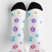 Paw Print Duurzame Premium Crew Sock Sokken (Top)
