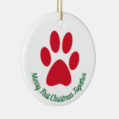 Paw Print Eerste kerst samen Ornament (Rechts)