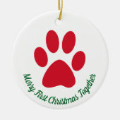 Paw Print Eerste kerst samen Ornament (Voorkant)