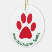 Paw Print Eerste kerst samen Ornament (Links)