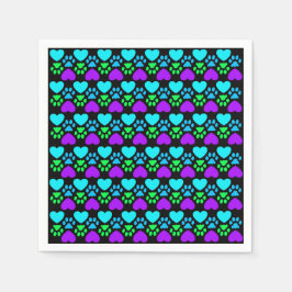 Paw Print en Hart Servet