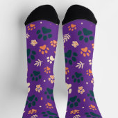 Paw Print en Leaf Pattern Sokken (Top)